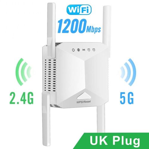 Répéteur WiFi 5G sans fil, 1200Mbps, extension de Signal, Booster de Signal, longue portée, réglementation EU/US/UK