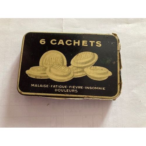 Boite Ancienne Vide De 6 Cachets Kalmine