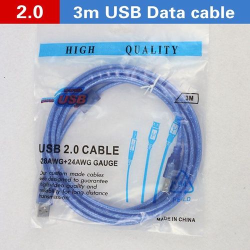 Câble USB 2.0 de haute qualité pour données d'imprimante, 1.5m 3m 5m 10m