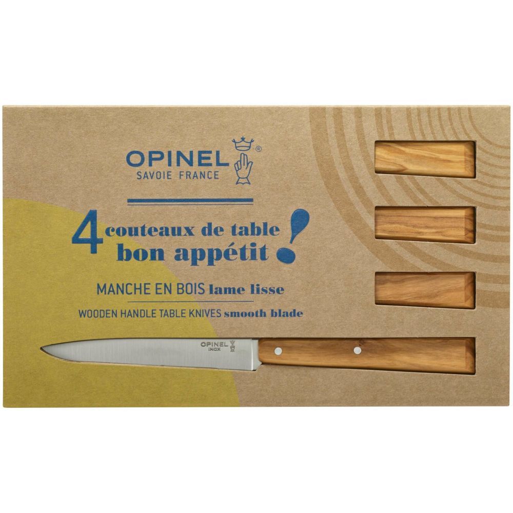 Set de couteaux OPINEL de table x4 Tempete bleu canard ant