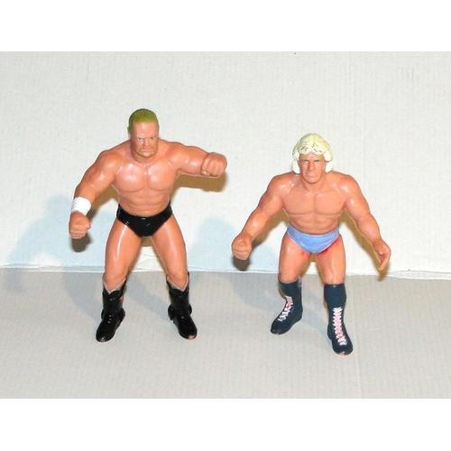 Figurine Catcheur Wcw Vintage 1990 Galoob - Lot Catch Wwf Wwe Ric Flair Et Barry Windham