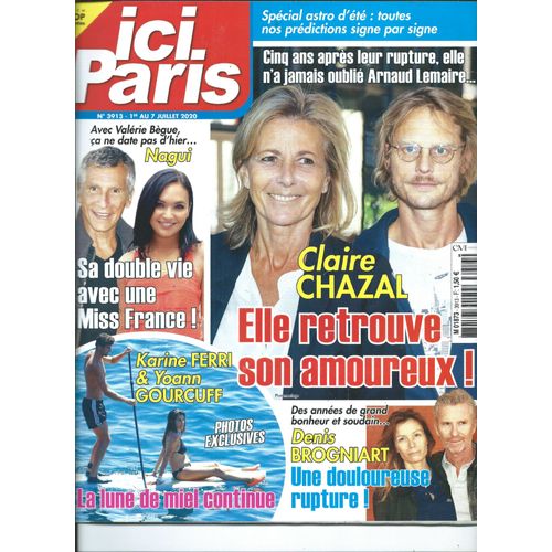 Ici Paris 01/07/2020 Claire Chazal, Karine Ferri,  Brogniart, Amel Bent, Joyce Jonathan, France Gall & Michel Berger, Jean-Jacques Goldman, Céline Dion, Laura Smet, Benjamin Biolay, Christophe, Alizée