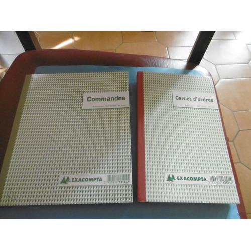 Lot De 2 Manifolds Exacompta : 1 Carnet D'ordres 13101 Et 1 Commandes 13104