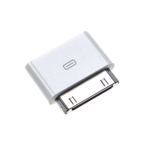 Vhbw Adaptateur Compatible Avec Apple Ipod Nano (1ère Génération) Baladeur Numérique Smartphone - Câble Micro-Usb Vers Connecteur 30 Broches, Blanc