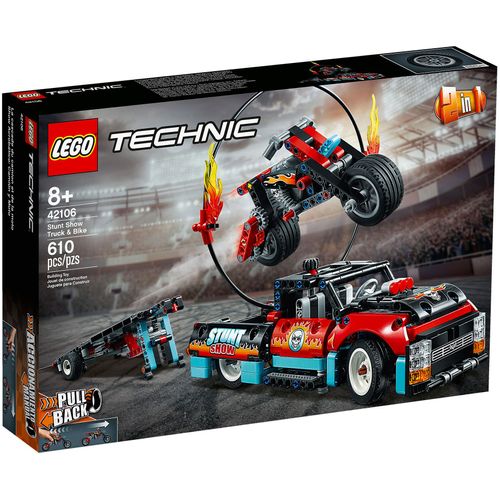 LEGO Technic - Le spectacle de cascades du camion et de la moto - 42106