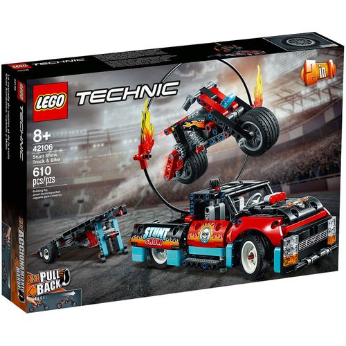 Lego Technic - Le Spectacle De Cascades Du Camion Et De La Moto - 42106