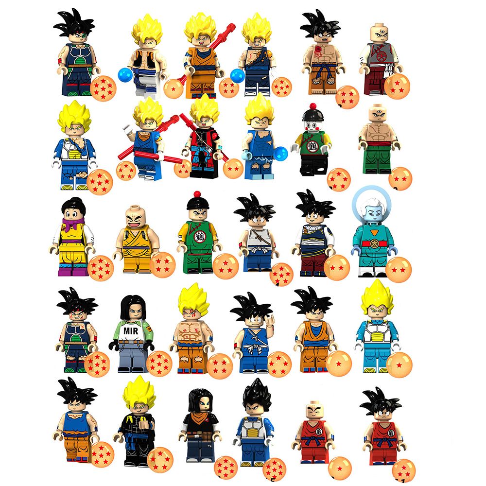 nouveau 21 styles/ensembles anime balle z modèle figure jouet cadeau super  saiyan goku vegeta troncs majin buu frieza