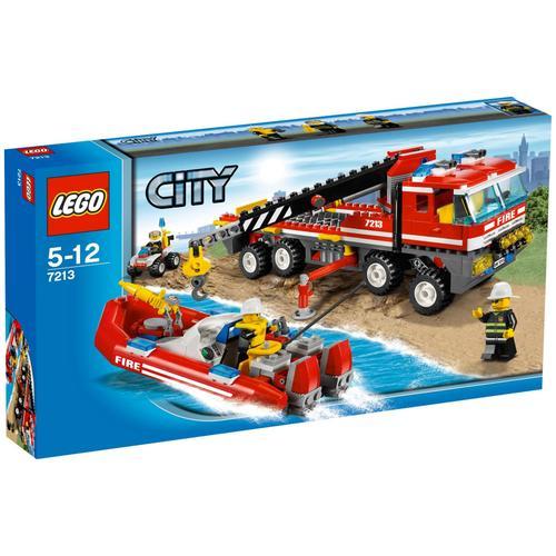 Lego City - Le Camion Tout-Terrain Et Le Bateau Des Pompiers - 7213