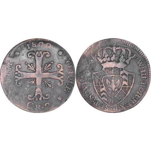 Suisse - Principauté De Neuchatel - 1800 - 1/2 Batzen - Frédéric-Guillaume Iii De Prusse - 01-204