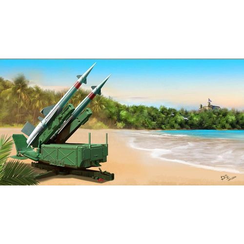 Maquette Militaire : Lanceur Soviétique 5p71 Avec Missile 5v27 Pechora (Sa-3b Goa) Cartouches Chargé-Trumpeter