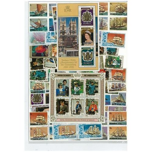 Collection De Timbres Penrhyn Oblitérés : Qté -...