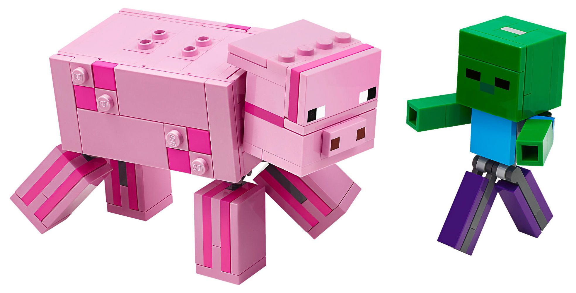 Lego Minecraft - Bigfigurine Cochon Et B�b� Zombie - 21157 - 3