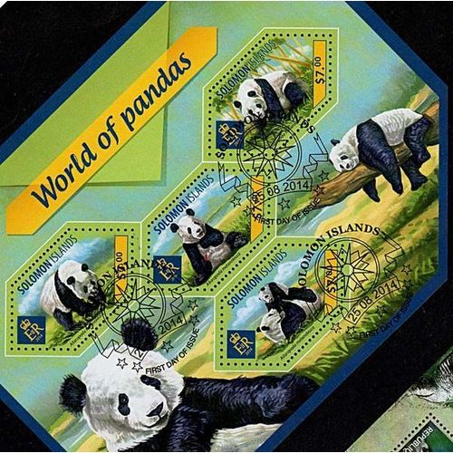Timbres Thématiques Salomon Pandas Oblitérés