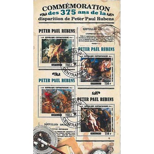 Timbres Thèmatiques Centrafrique Tableaux Rubens Oblitérés