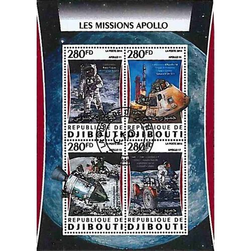 Timbres Thèmatiques Djibouti Apollo Oblitérés