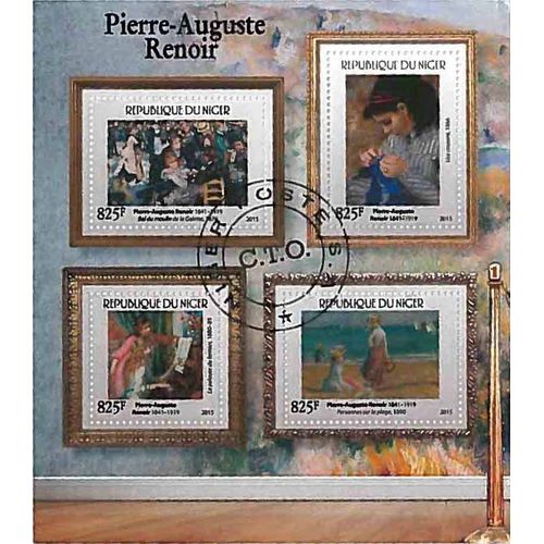 Timbres Thèmatiques Niger Tableaux Renoir Oblitérés