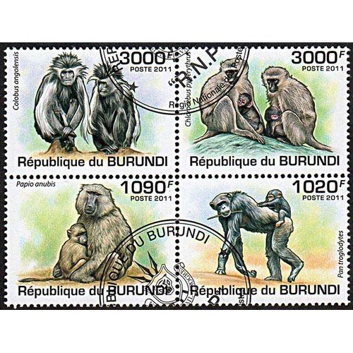 Timbres Thèmatiques Burundi N° 1245/1248 Oblitérés
