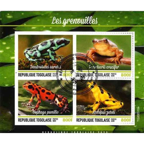 Timbres Thématiques Togo Grenouilles Oblitérés