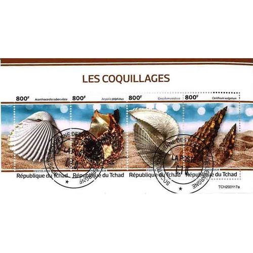 Timbres Thématiques Tchad Coquillages Oblitérés