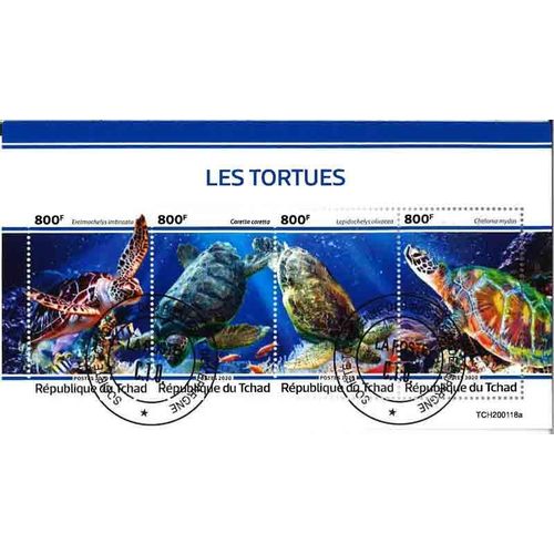Timbres Thématiques Tchad Tortues Oblitérés