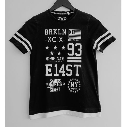 T Shirt Noir Et Blanc. C&a. Coton. Taille 11 - 12 Ans / 146 -152 Cm
