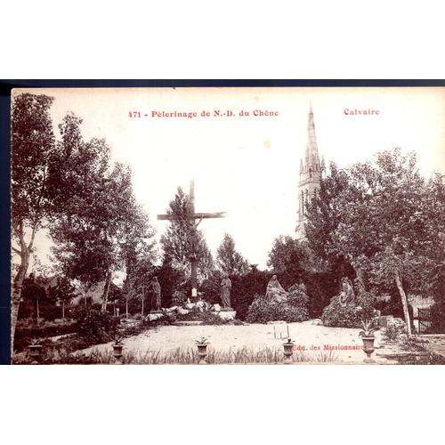 Carte Postale De Vion (Sarthe) Pélerinage À La Basilique Notre-Dame Du Chêne : Le Calvaire