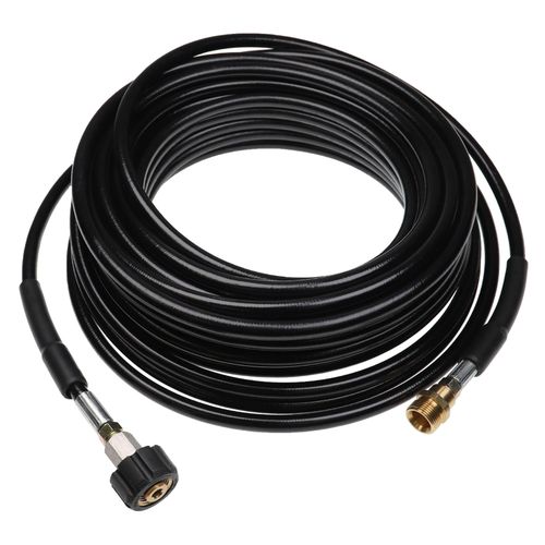 vhbw Tuyau de rallonge 20 m compatible avec Kärcher K2, G 7.10 M, K 2.00 plus, K 2.01 nettoyeur haute pression avec connexion M22 x 1,5, noir