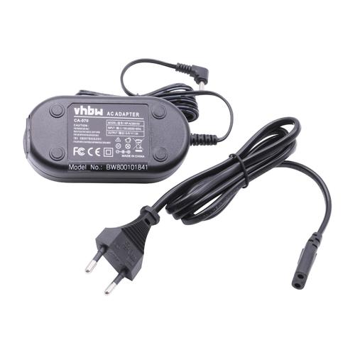 vhbw Bloc d'alimentation, chargeur adaptateur compatible avec Canon HR10, HV10, HV20, MV600, MV700, MV750i appareil photo, caméra vidéo - Câble 2m