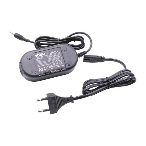 vhbw Bloc d'alimentation, chargeur adaptateur compatible avec Panasonic SDR-S7, SDR-S70, SDR-S70EB, SDR-S70EC appareil photo, caméra vidéo - Câble 2m