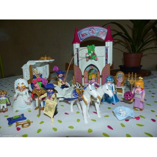 Playmobils Enorme Lot Mariage Princier Avec Carosse Persos Etc Et Tour De Princesse