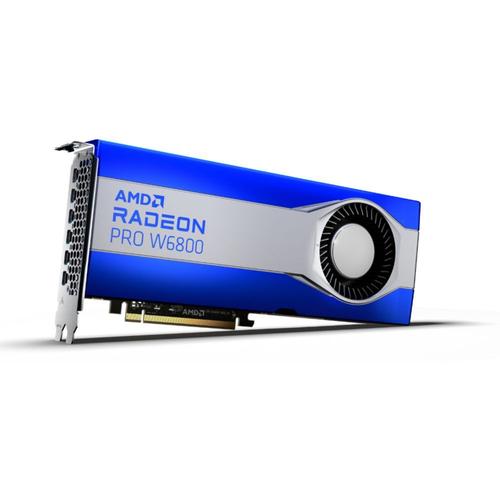 AMD Radeon Pro W6800 - Carte graphique - Radeon Pro W6800 - 32 Go GDDR6 - PCIe 4.0 x16 - 6 x Mini DisplayPort