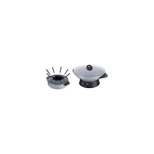 Tefal Wok Fondue Compact WK 3020 - Fondue / wok électrique - 1300 Watt - argent