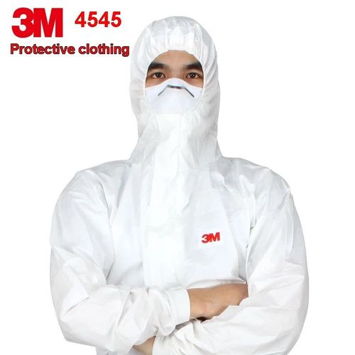 Vêtements de protection à capuche Combinaison 3M 4545, Taille XL élastique, Protection CE 5215891, Contre particules sèches, éclaboussures chimiques, Anti-poussière, particules nocives