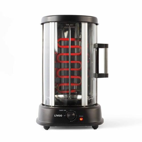 Grill Vertical LIVOO DOM 323 - Puissance 1500 W, 21 L, Rotation à 360°, Pour volaille & viande