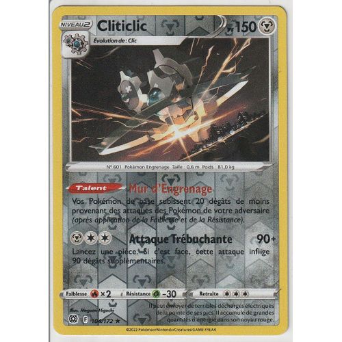 Carte Pokemon - Cliticlic - 104/172 - Holo-Reverse - Épée Et Bouclier 9 - Stars Etincelantes - Eb9 - Vf