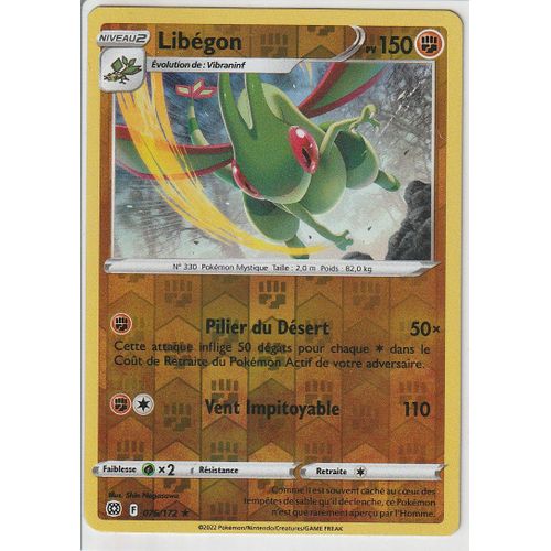 Carte Pokemon - Libégon - 076/172 - Holo-Reverse - Épée Et Bouclier 9 - Stars Etincelantes - Eb9 - Vf