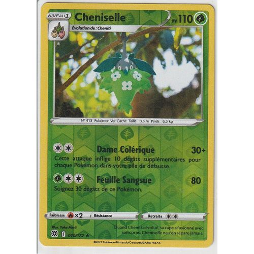 Carte Pokemon - Cheniselle - 010/172 - Holo-Reverse - Épée Et Bouclier 9 - Stars Etincelantes - Eb9 - Vf