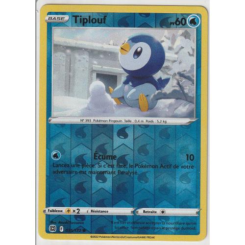 Carte Pokemon - Tiplouf - 035/172 - Reverse - Épée Et Bouclier 9 - Stars Etincelantes - Eb9 - Vf