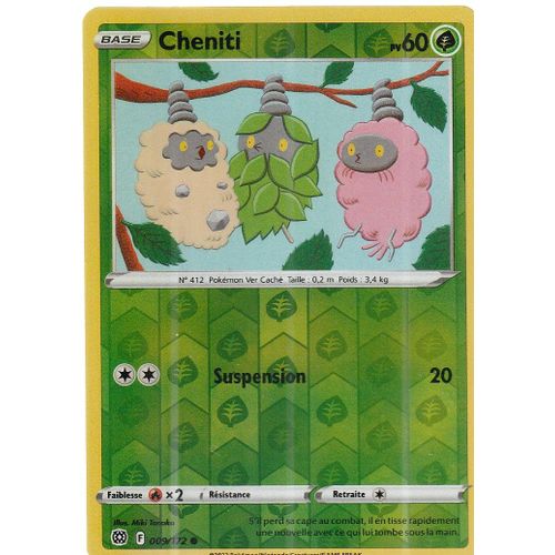 Carte Pokemon - Cheniti - 009/172 - Reverse - Épée Et Bouclier 9 - Stars Etincelantes - Eb9 -Vf