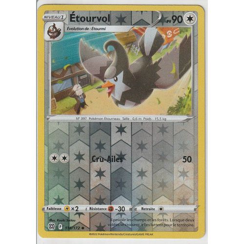 Carte Pokemon - Etourvol - 118/172 - Reverse - Épée Et Bouclier 9 - Stars Etincelantes - Eb9 - Vf