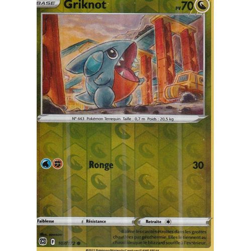 Carte Pokemon - Griknot - 107/172 - Reverse - Épée Et Bouclier 9 - Stars Etincelantes - Eb9 - Vf