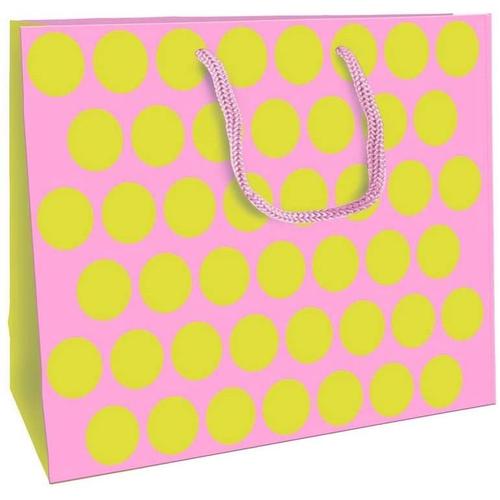 Clairefontaine Un Sac Shopping 35x10x27,5cm, Pois Xl Rose/Jaune