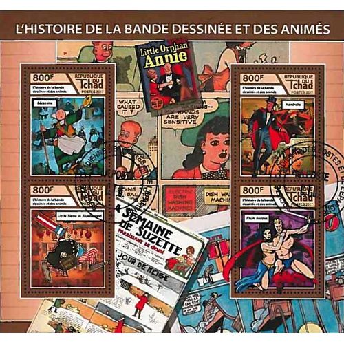 Timbres Thèmatiques Tchad Divers Déssins Animés Oblitérés