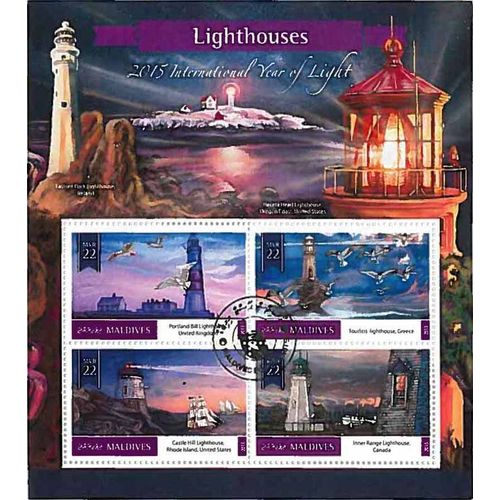Timbres Thèmatiques Maldives Phares Oblitérés