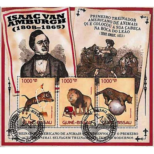 Timbres Thèmatiques Guinée Bissau Cirque Oblitérés