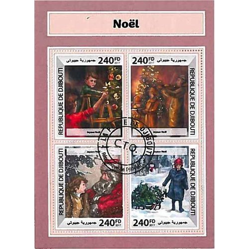 Timbres Thèmatiques Djibouti Noel Oblitérés
