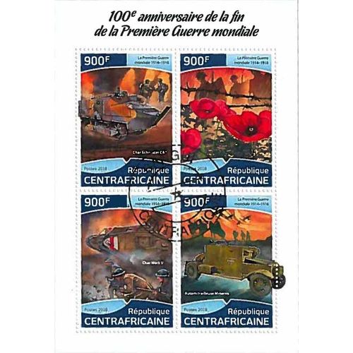 Timbres Thèmatiques Centrafrique Première Guerre Mondiale Oblitérés