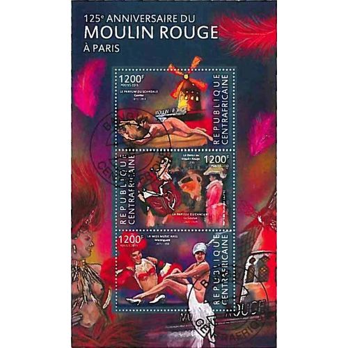 Timbres Thèmatiques Centrafrique Monuments Oblitérés
