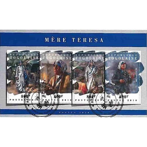 Timbres Thèmatiques Togo Mère Térésa Oblitérés