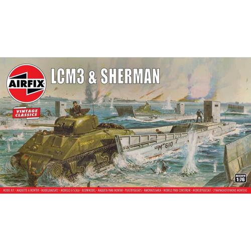 Maquette De Char Et Bateau Militaire : Vintage Classics : Lcm3 & Sherman-Airfix